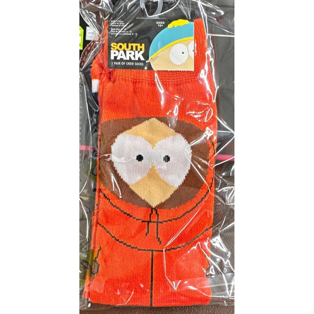 SOUTH PARK Kenny McCormick Graphic Print Crew Socks Orange One Size 1 Pair